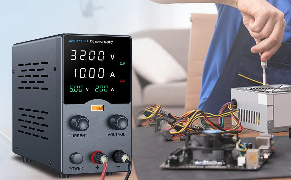 Wanptek DC Power Supply 30V 10A 5A Variable Bench Power Supply Adjustable Lab Power Supply 60V 5A 120V 3A  Voltage Regulator