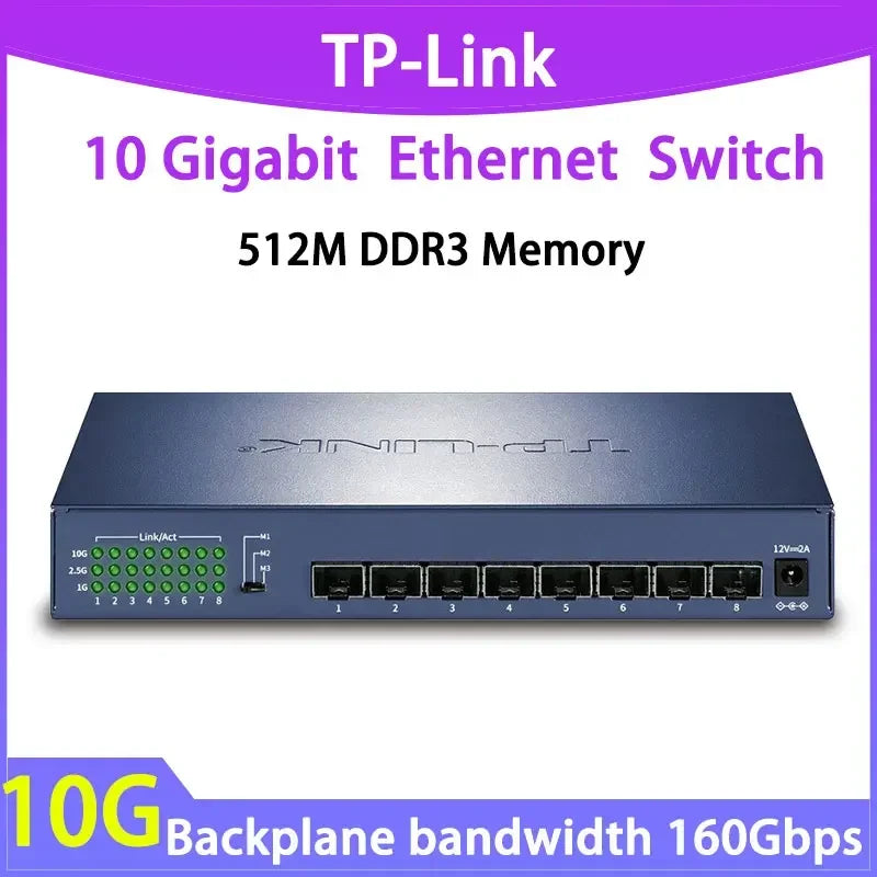 Tp-link Tl-st1008f 10gbe Switch 10gb Ethernet Switch 10gb Switches 10 Gigabit 10gbps Sfp+10g 8 10000Mbps Optical  antminer  2500