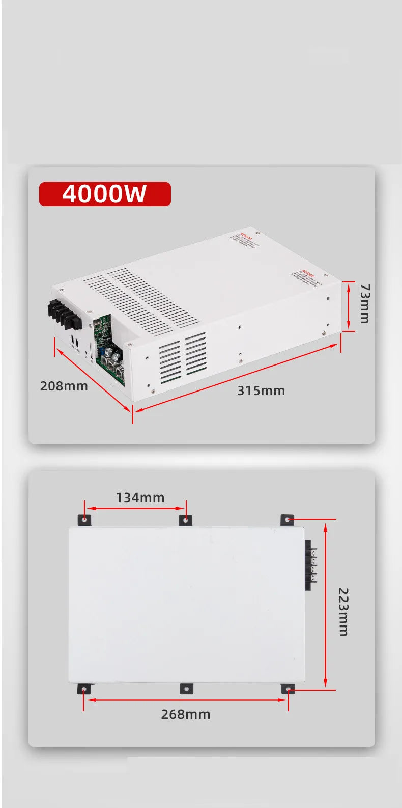 CHUX  Ac Dc Switching Power Pupply 12V 24V 36V 48V 60V 72V 100V 200V 300V Transformer 4000W SMPS LED Power Supply