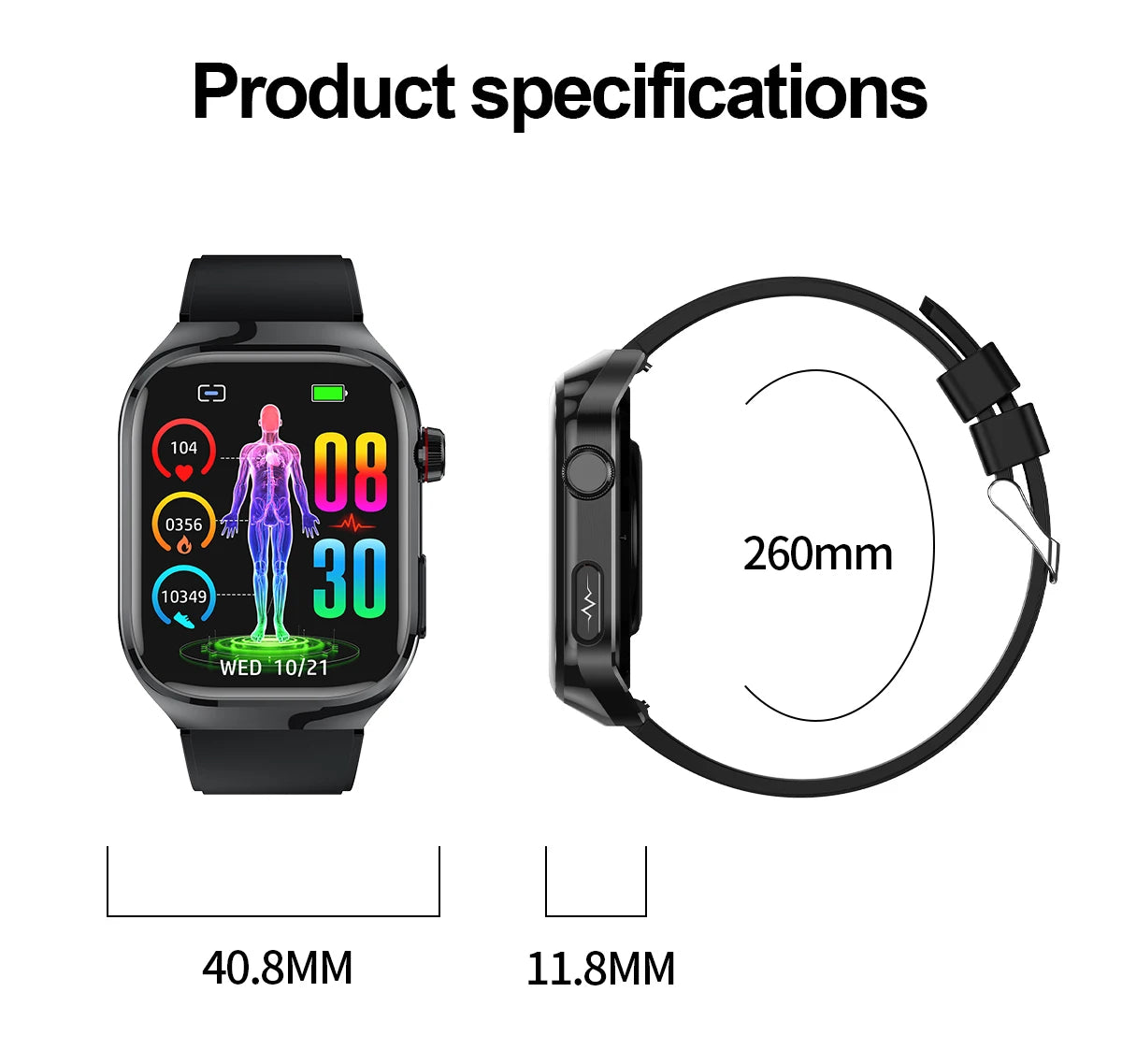 Xiaomi 2025 New Three highs Blood Pressure Smartwatch ECG Uric Acid Heart Rate Clock Body Analysis Health Monitoring Watches