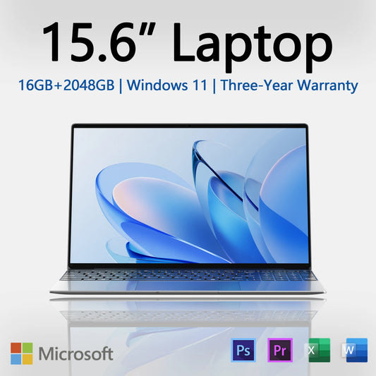 Original Laptop 15.6" 16GB RAM 2TB SSD Intel N3700 Gaming PC 1920*1080 Display Office Study Computer PC Windows 11 Pro