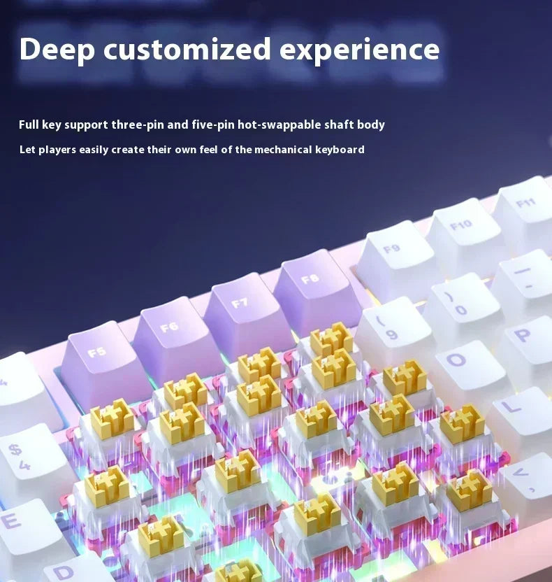 LEOBOG Hi86 Mechanical Keyboard Three-mode Aluminum Alloy Hot-Swap RGB Light Gasket Game Keyboard Customized Esports Accessories