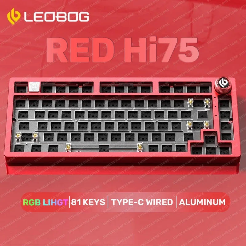 LEOBOG Hi75C Pro Hi75 Sugar65 Custom Mechanical Keyboard Aluminum Kits Hot Swap Wired Gaming Keyboard RGB Gamer Gasket Keyboard