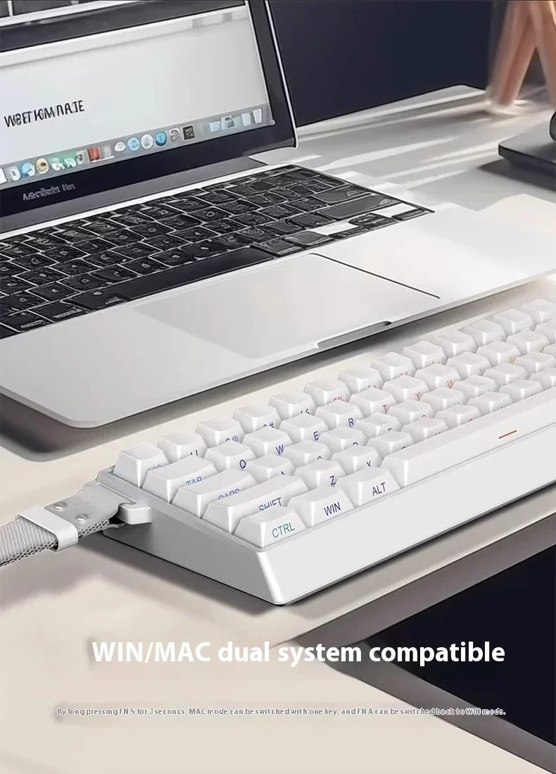 IYX MU68 Pro Mechanical Keyboard Magnetic Switch 8k RT0.04 RGB Backlit Hot Swap E-sports Gamer Keyboard Wired Aluminium Alloy
