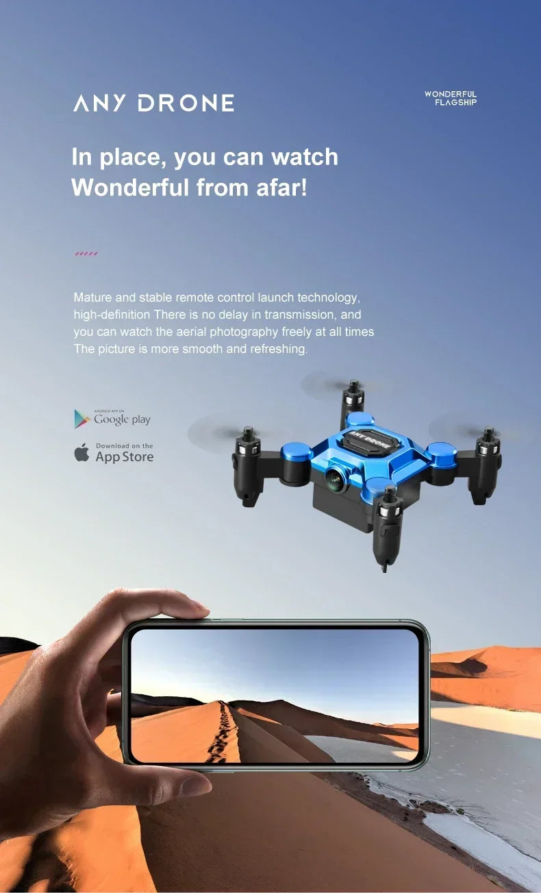 802 Mini Drone 4K 1080P HD Camera WiFi Fpv Air Pressure Altitude Hold Professional Foldable Quadcopter RC Drone Kid Toys GIft