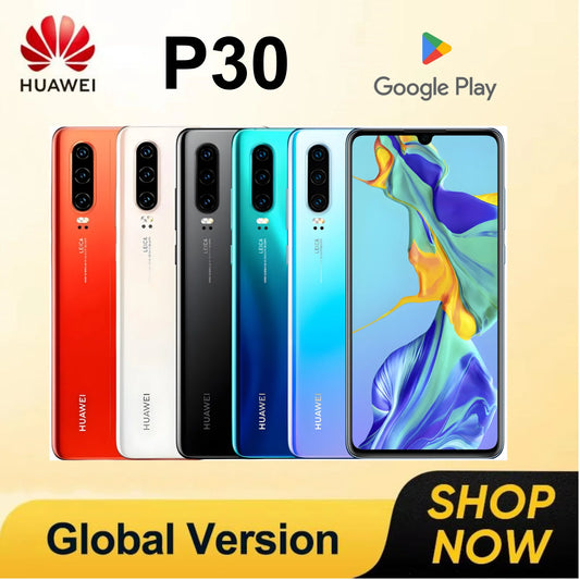 Huawei P30 Global Unlock Smartphone Android,6.1 inch,40MP,8+256GB ROM,4G Mobile phones,Google Play Store,Dual SIM,Cellphones