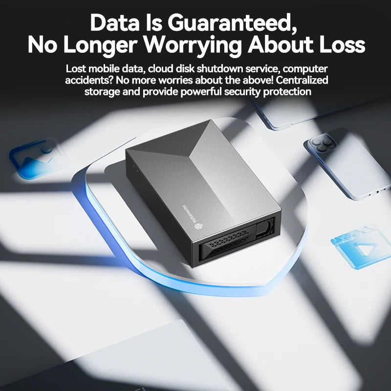 Yottamaster Nas Server Storage Private Cloud Nas Storage for Family HDD SSD Network Attached Storage Remote Access Backup Nas