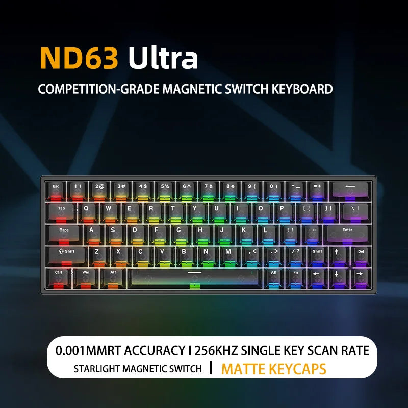 IROK ND63 MAX/ULTRA/ND68 Pro 0.001mm Rapid Trigg 8000HZ SOCD/RS Mechanical Keyboard with magnetic switch Gaming Keyboad 63/68key