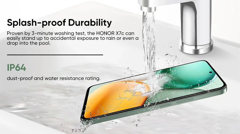 2024 New HONOR X7c 4G Global Version Snapdragon 685 6.77" 120Hz IPS LCD Display 108MP Dual Camera 6000mAh Long Battery IP64