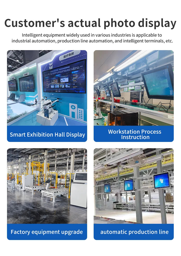 13.3 Inch All-in-One Capacitive Touch PC Industrial Panel PC with VESA Mount Compatible with Windows 10 or 11