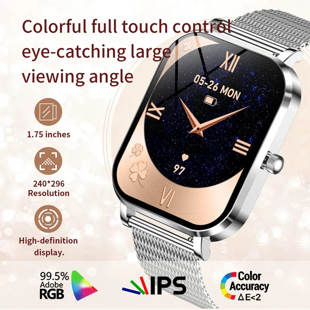Xiaomi Fashion Women Smartwatch AMOLED HD Screen Heart Rate Blood Oxygen Monitoring BT Call Sports Smartwatch Woman