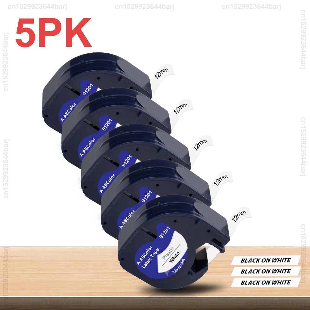 Inkless Label Maker Dymo LetraTag LT100H LT-100H Label Printer Handheld Self-adhesive Sticker Printer with Dymo 12mm LT Tape