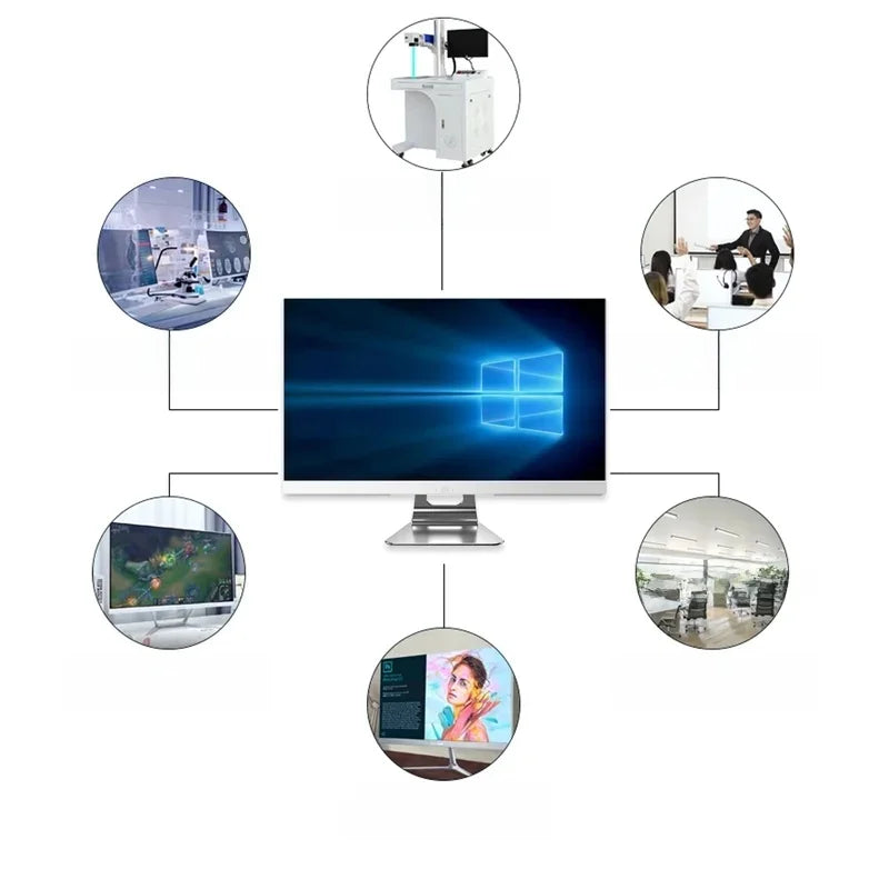 27 Inch All-in-One PC Core I7 10750H 16GB RAM 512GB SSD OEM AIO Desktop Computer Monoblock All In One PC With UPS Battery