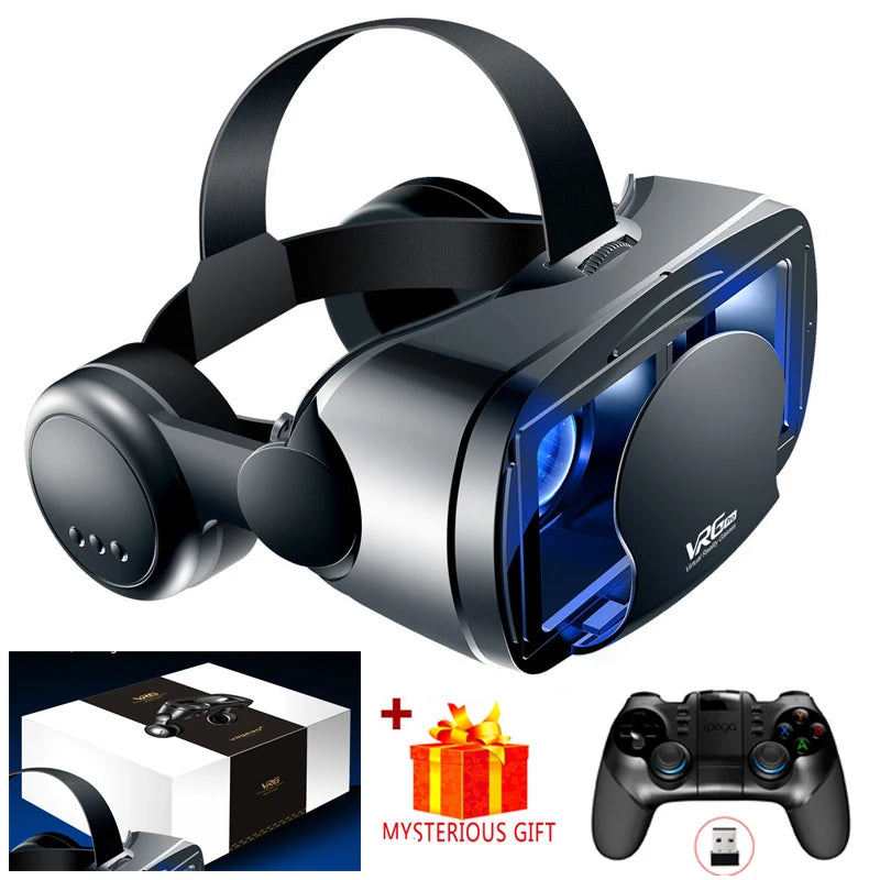 3D VR Headset Smart Virtual Reality Glasses Helmet for Smartphones Phone Lenses Headphones 7 Inches Binoculars Goggles Devices