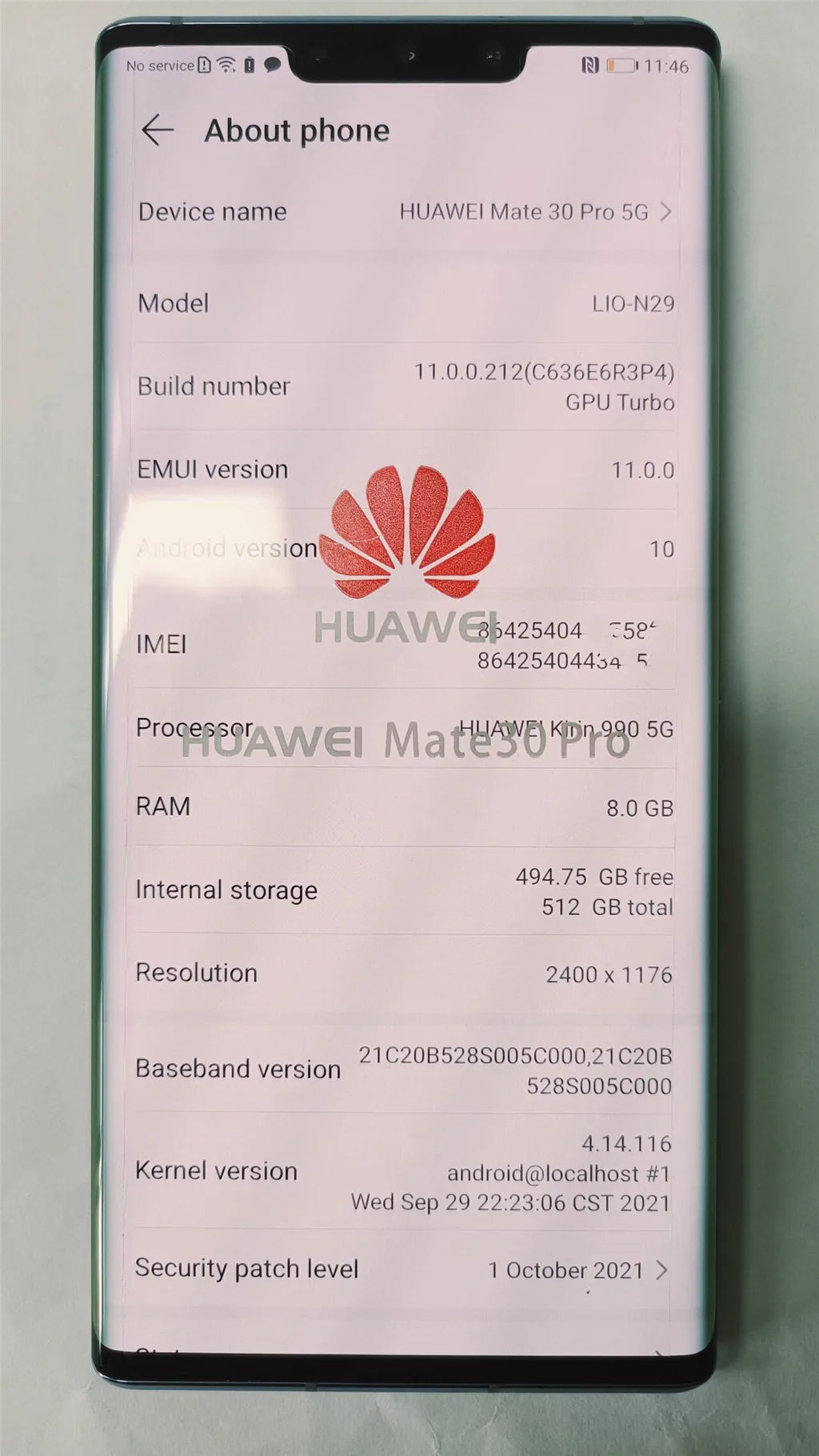 Global Version HUAWEI Mate 30 Pro 5G Phone 6.53 inch Kirin 990 OLED Screen 40MP+32MP Camera 4500mAh 40w SuperCharge phone