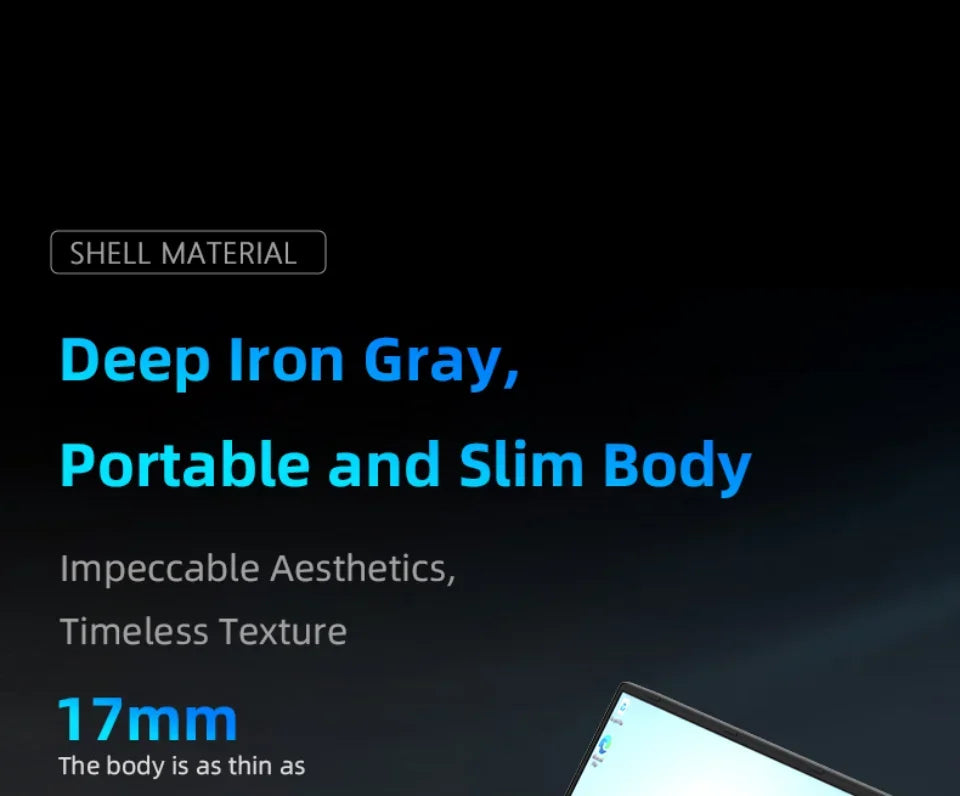 CARBAYTA 15.6"+7" Dual Screen Laptop Computer, Intel N95 32GB/16GB DDR4 RAM, RGB Backlit Keyboard 7" Touch Screen Notebook PC