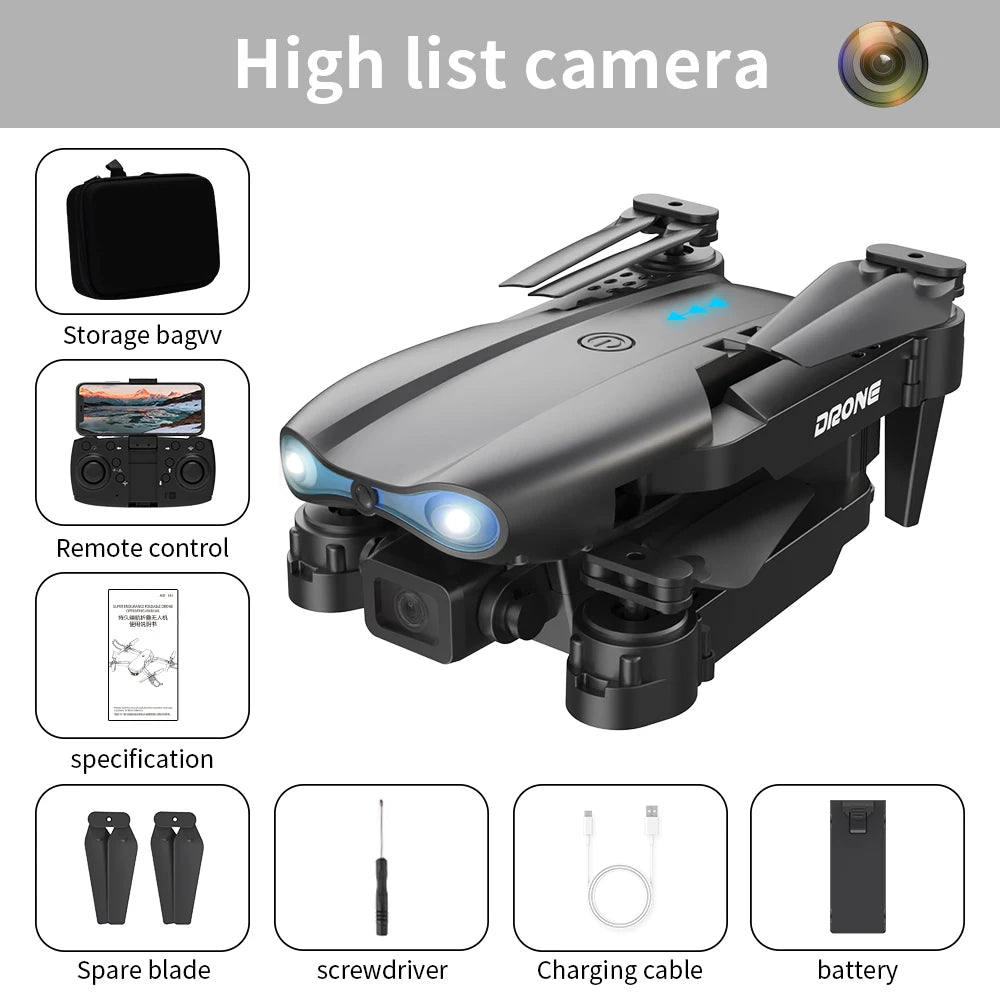 E99Pro Dron with Camera Professional 4K Dual Camera WIFI Optical Flow Drone fpv Obstacle Avoidance Aerial Photography Quadcopter