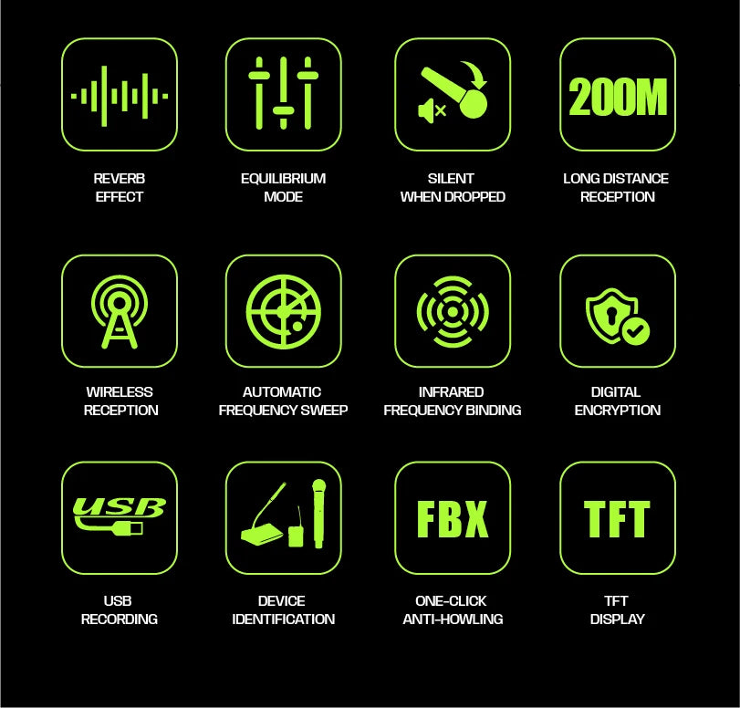 X-DUOMIC M300PRO true diversity one to four wireless microphone professional stage performance balanced reverb anti-howling