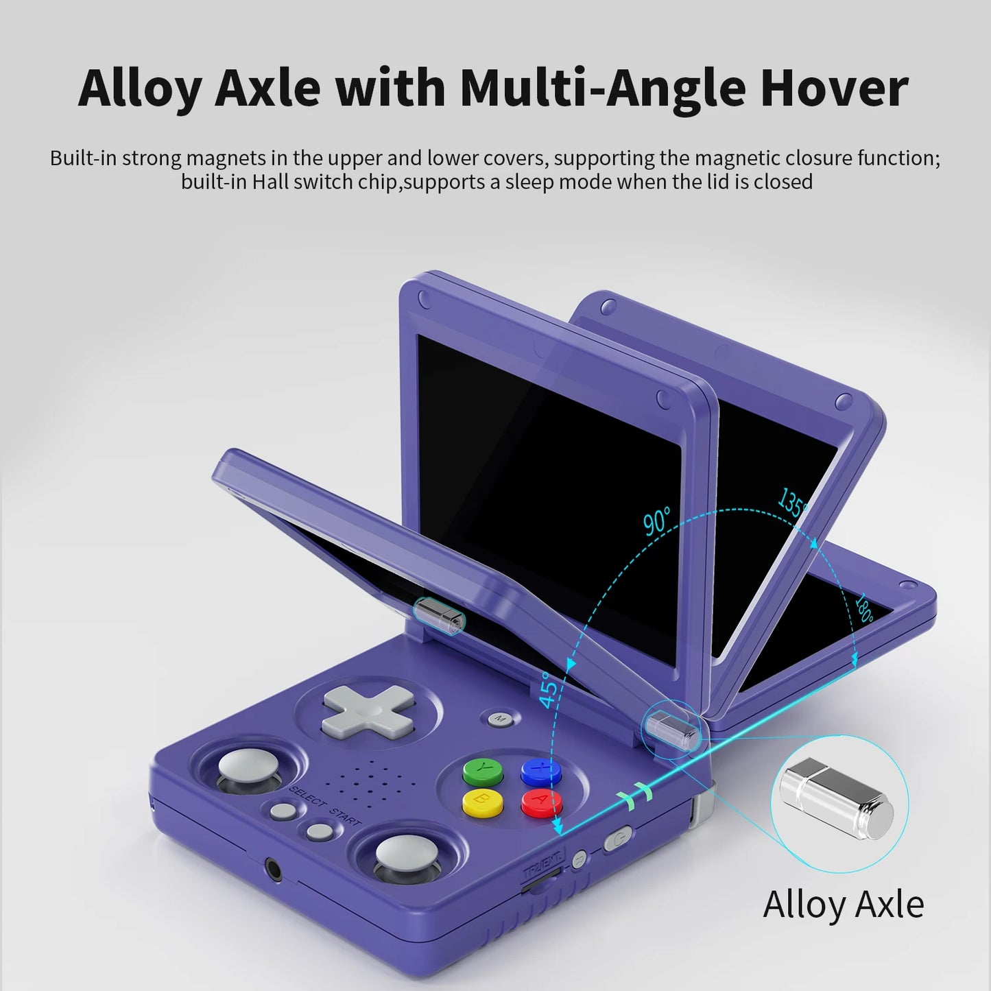 Anbernic RG34XXSP Flip Video Game Consoles 3.4'' IPS Screen TV Output Linux System Hall Magnetic Flip Cover Gaming Player Gifts