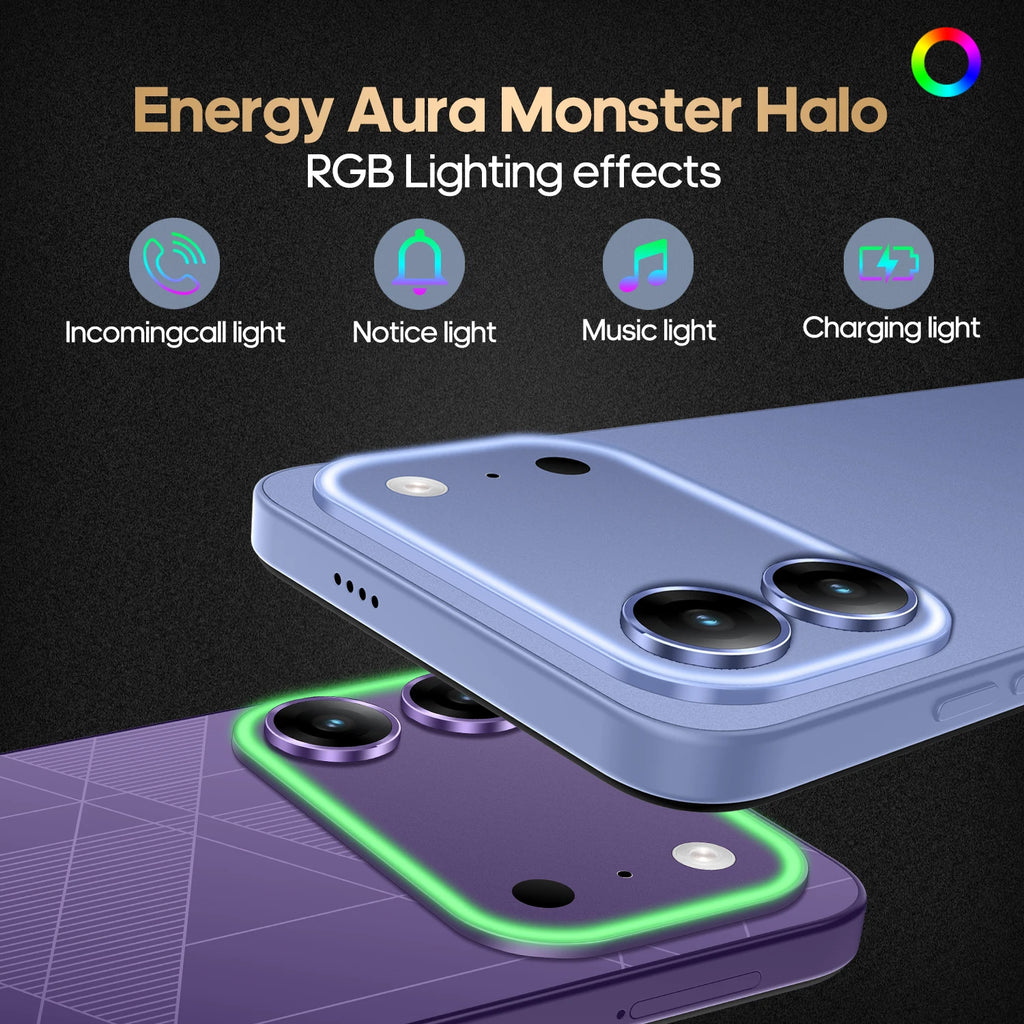 Global Vision 17 Pro Smartphone Android 12 12GB RAM 512GB ROM 6.67 Inch Phone 5800mAh 720x1612HD 24+48MP 5G Network Mobile Phone