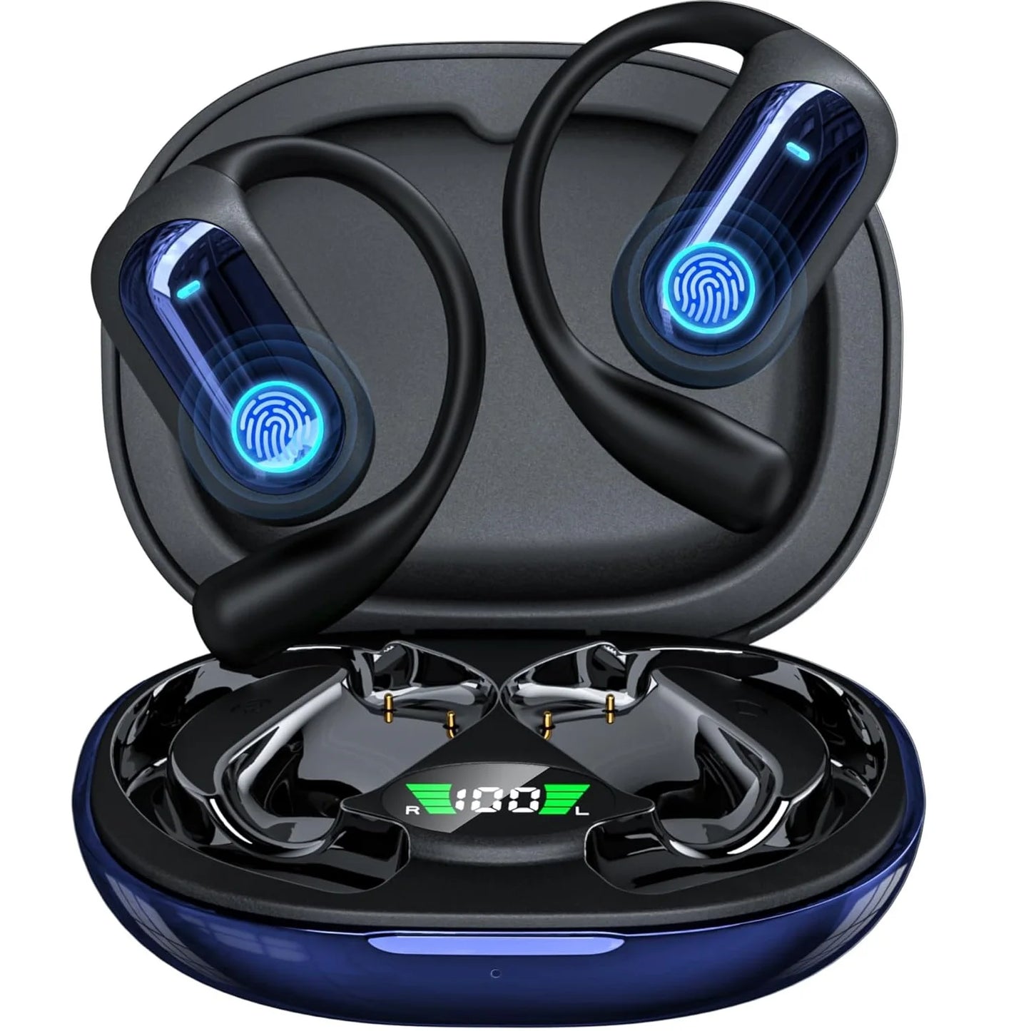 168 Languages AI Translation Earbuds,Bluetooth 5.4 Headphones Translator,Smart Mode Touch Screen Real-Time Earphones Fit Work