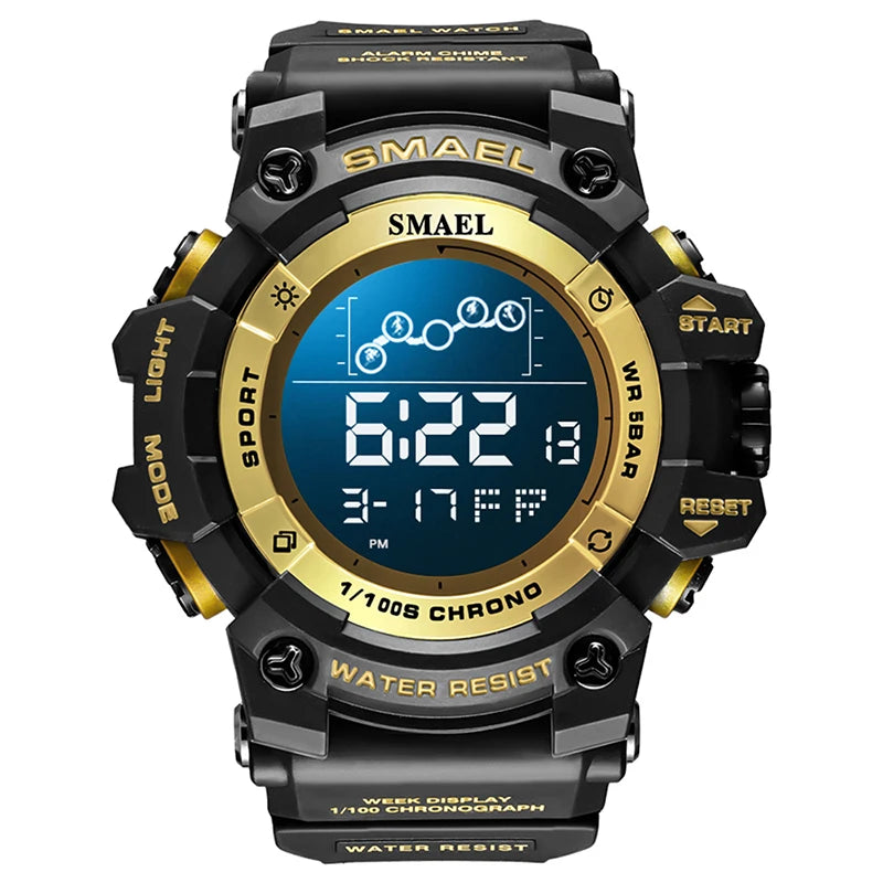 SMAEL Digital Watches Sports for Men 50m Waterproof LED Watches 8082 Men;s Wristwatches Digital  Clock Mens Sport Watches