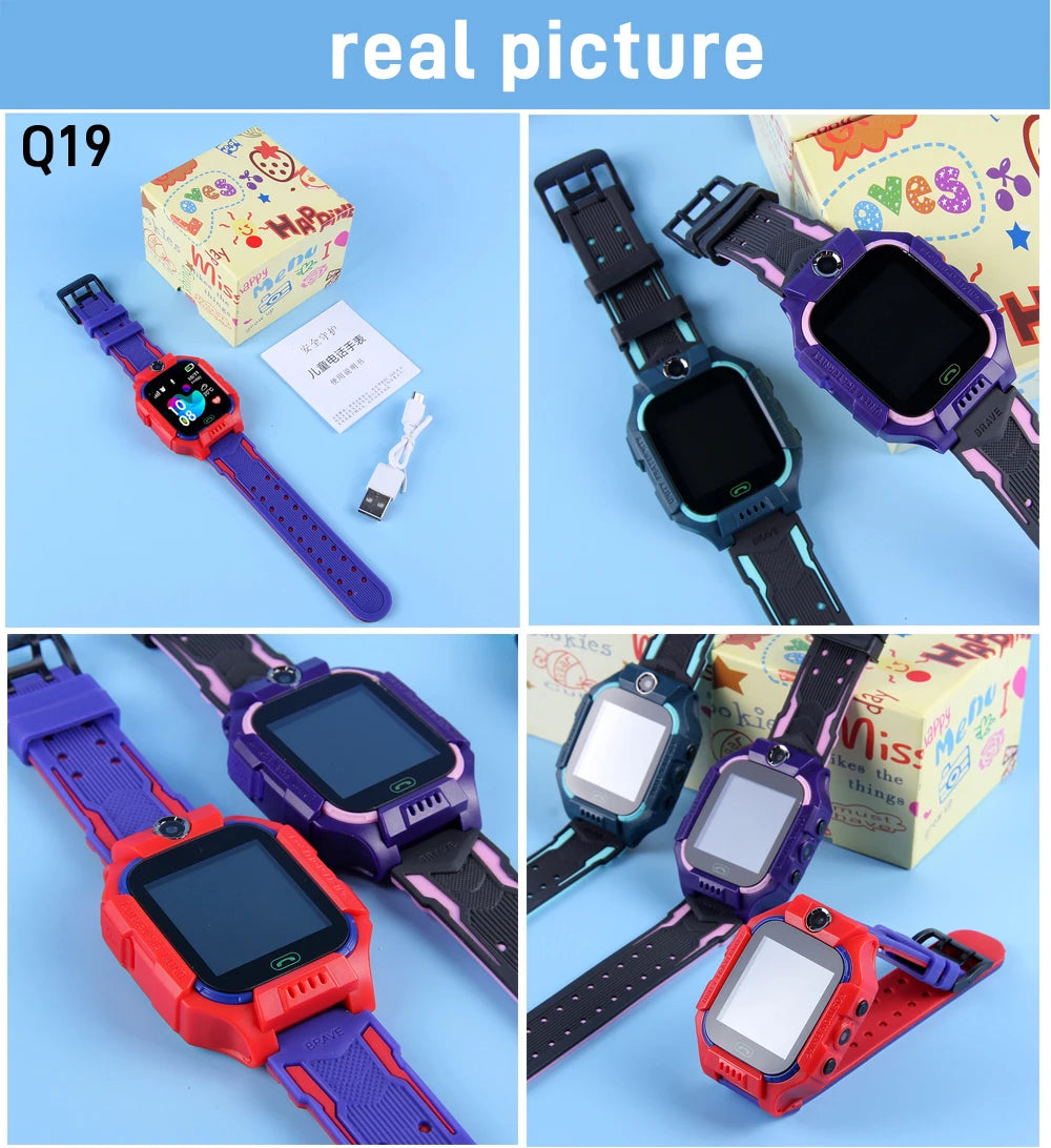 ﻿ 4G Sim Card 2G Internet Kids Smart Watch SOS Call LBS Location Child SmartWatch Camera Waterproof Phone Watch with Sticker