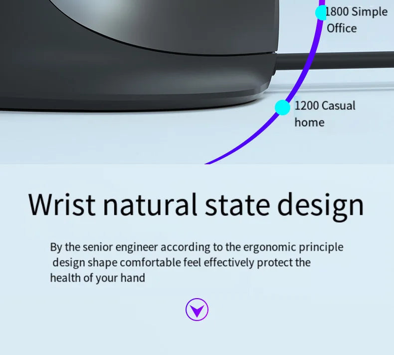 Wired Right Hand Vertical RGB Mouse Ergonomic Gaming Mouse 1600DPI USB Optical Wrist Healthy Mause for PC Computer