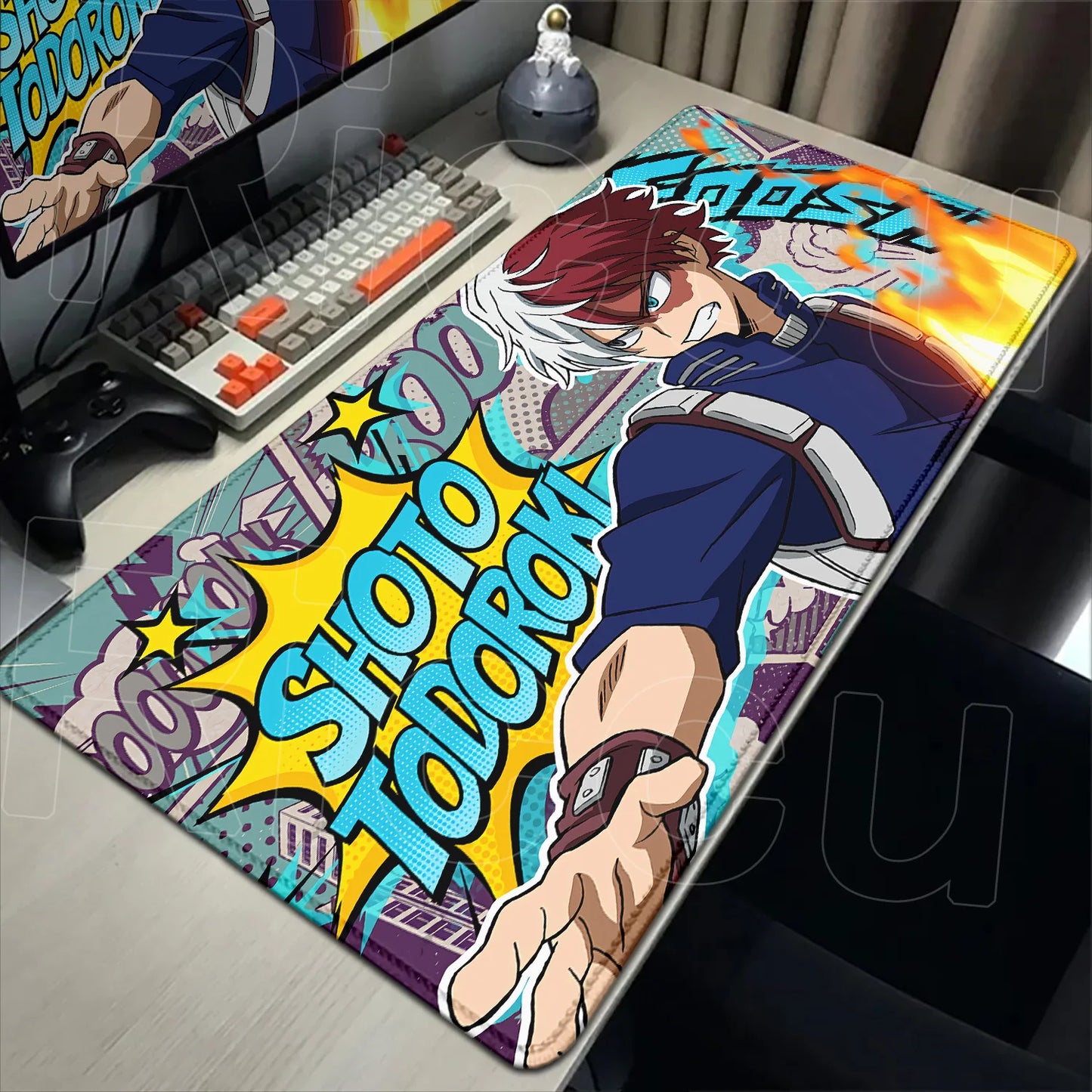 Japan Anime My Hero Academia Mousepad Bakugou Katsuki Large Lock Edge Keyboard Pad For Gamer Computer Desk Mats Anti-slip Rubber