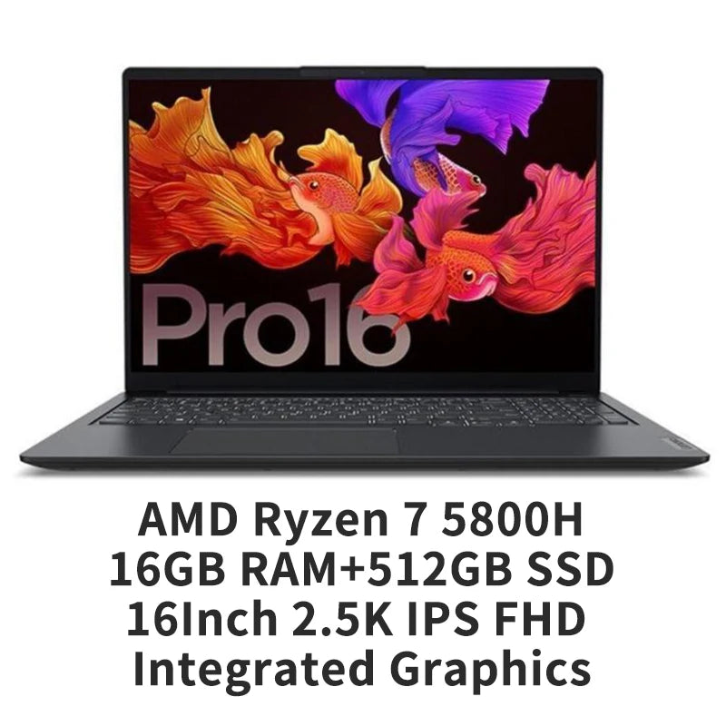 Lenovo Xiaoxin Pro16 2021 Laptop AMD Ryzen 7 5800H/R7-6800H/i5-12500H 16Inch 2.5K 120Hz 16GB RAM 512GB SSD Notebook