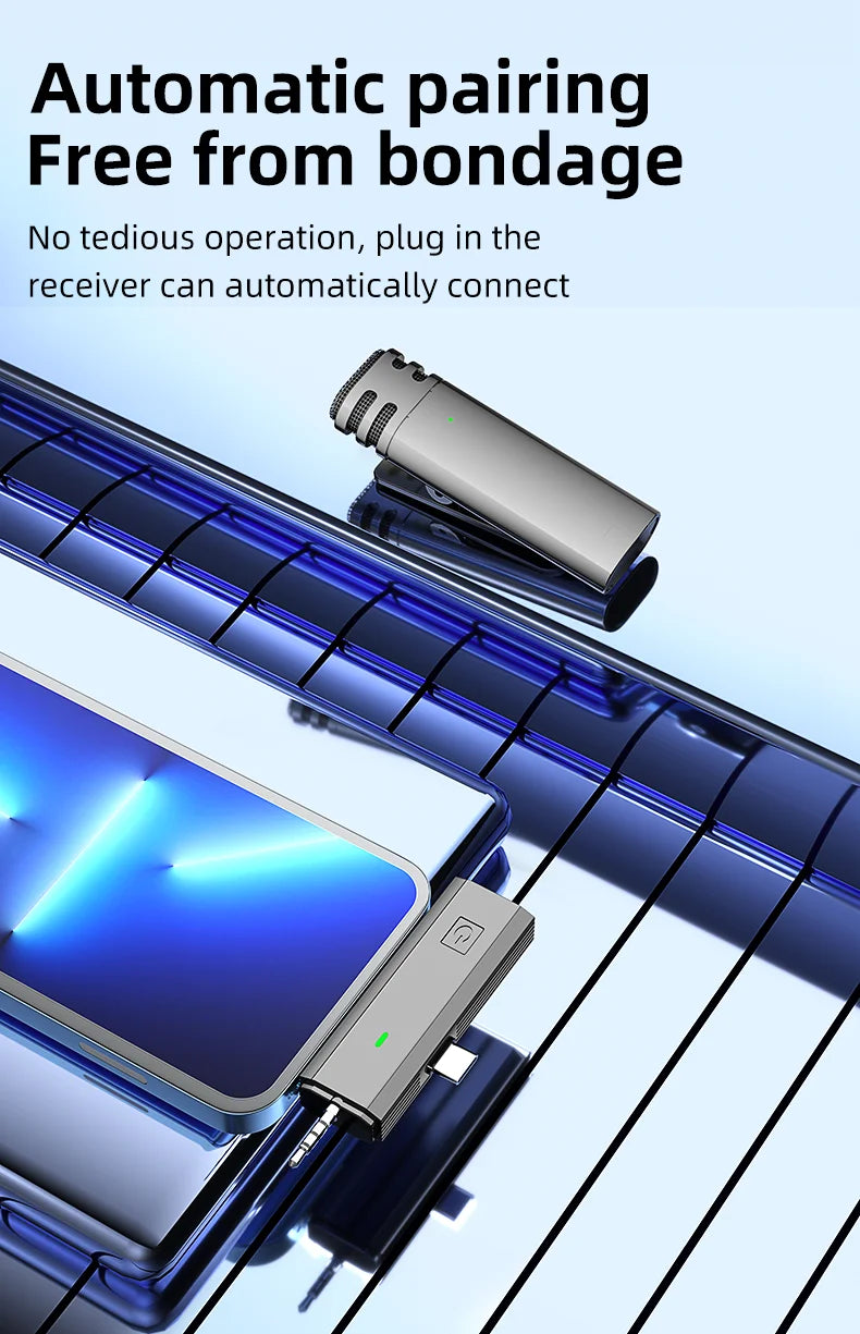 4 In 1 Lavalier Wireless Microphone Noise Reduction Professional Mic for Mobile Phone Camera Speaker Computer Live