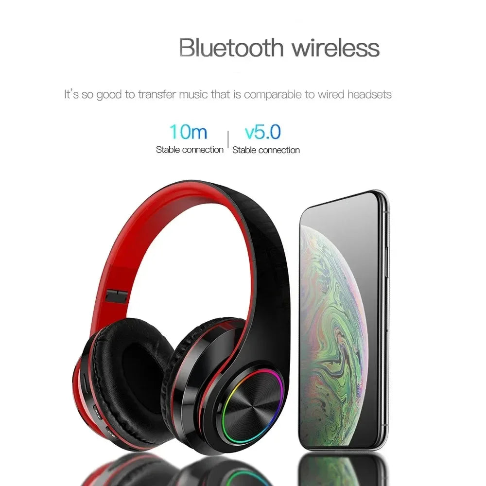 XIAOMI Bluetooth Headset Wireless Headphones Foldable HiFi Stereo Earphone With Mic Support SD Card FM For Xiaomi Iphone