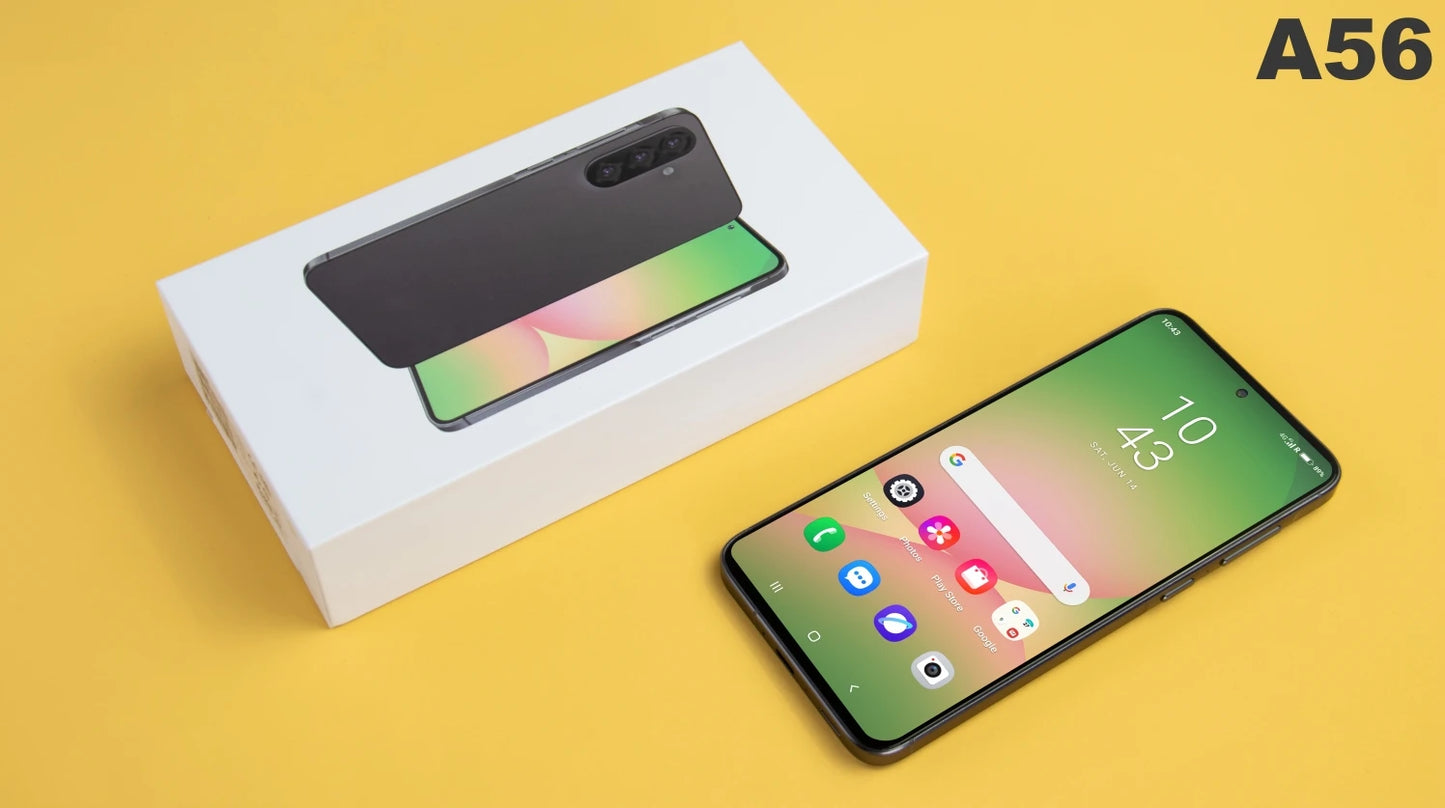 Global Version A56 Smartphone Android,6.8 inch,12GB RAM,512GB ROM,Dual SIM,Mobile phone,Google Play Store,16+32MP,6800mAh