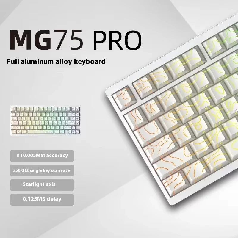 IROK MG75 PRO/MAX Mechanical Keyboard Magnetic Switch Rgb Hot Swap Aluminum Rt0.005 Quick Dismantling Structure Custom PC Gifts