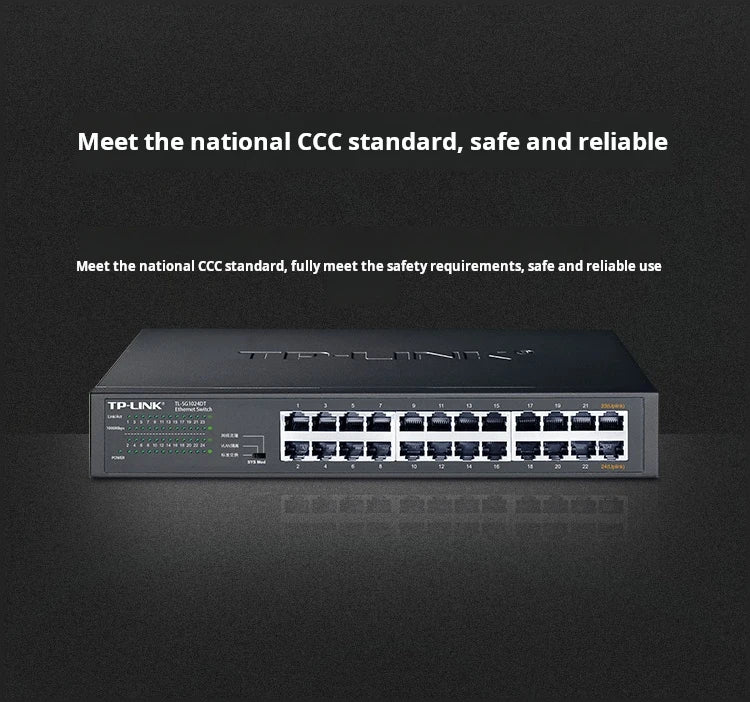 TP-LINK Full-gigabit Network Monitoring 24-port Switch 1000M Network Cable LAN Splitter Ethernet HUB TL-SG1024DT