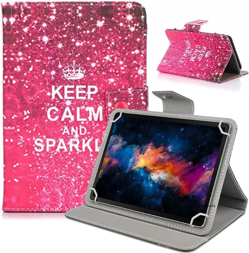 Universal 7"8"10.1"Tablet Case,8inch 10inch Tablet Cover,Folio Leather Stand Shell Case for 7-10.5 inch Android/iOS/Windows Capa