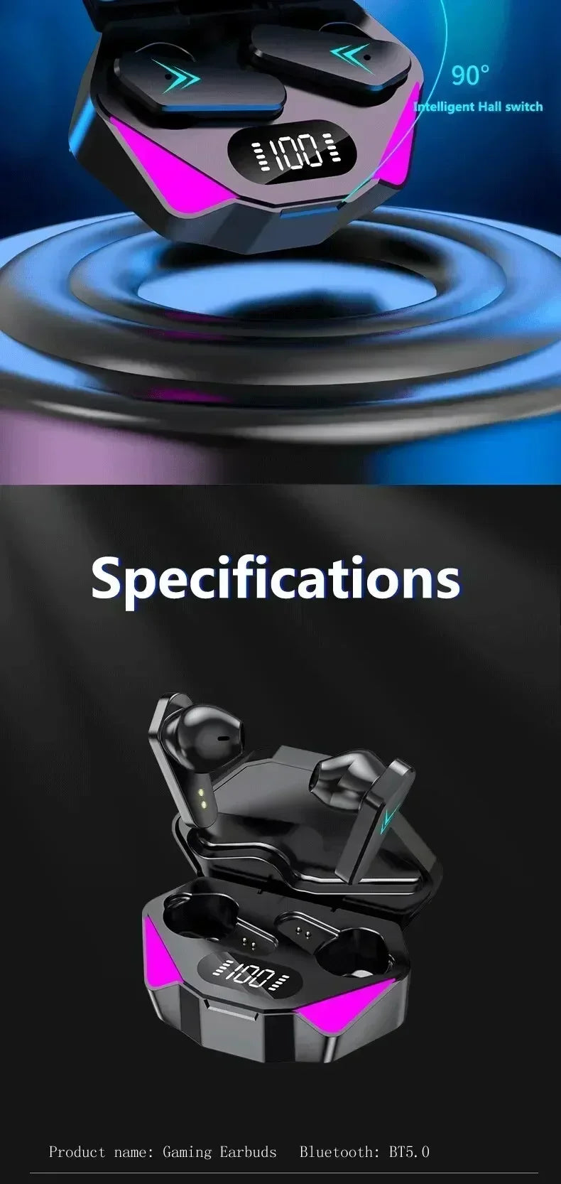 NEW X15 TWS Earphones Bluetooth Wireless Gamer Headphones 65ms Low Latency Earbuds  Headset Gamer