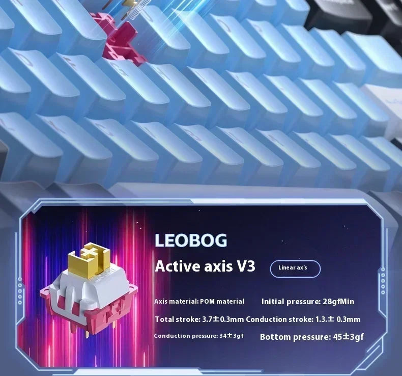 LEOBOG Hi86 Mechanical Keyboard Three-mode Aluminum Alloy Hot-Swap RGB Light Gasket Game Keyboard Customized Esports Accessories