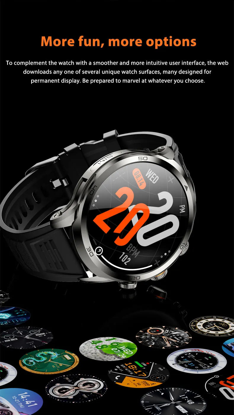Original H19 Smart Watch Android 10.0 Smartwatch With 190° Rotary Camera GPS WIFI 1.95inch Larger Amoled Screen 256GB Storage