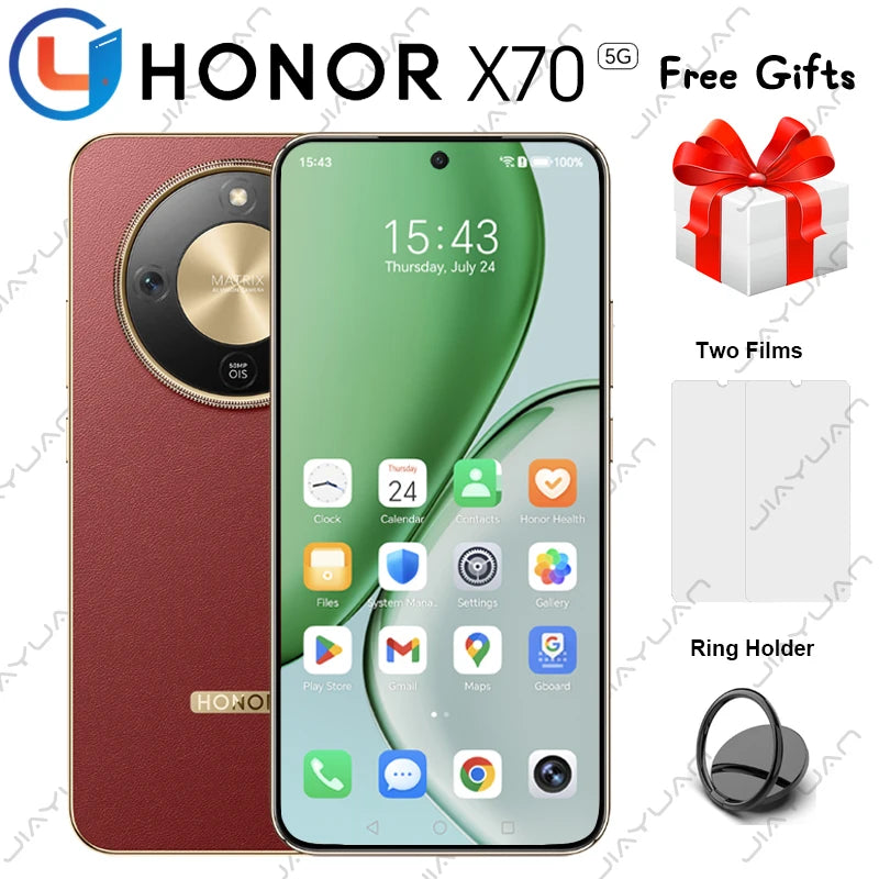 2025 Original HONOR X70 5G Mobile Phone 6.79" AMOLED Display Snapdragon 6 Gen 4 Battery 8300mAh Google Play Smartphone