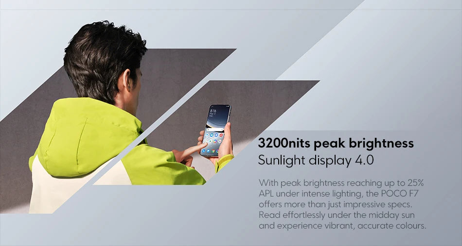 Newest POCO F7 Smartphone 256GB 512GB Snapdragon® 8s Gen 4 6.83" 1.5K AMOLED Display 6500mAh 50MP Main Camera With OlS lP68 NFC