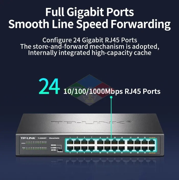 TP-LINK 24 Port Switch Full-gigabit Network Monitoring TL-SG1024DT 1000M Network Cable LAN Splitter Ethernet HUB