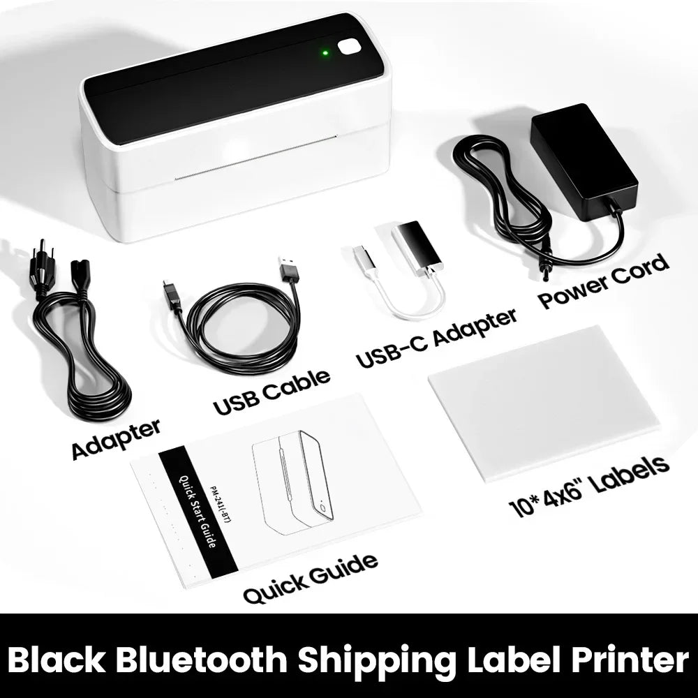 【Droshipping】Phomemo PM-241-BT Shipping Label Printer 4X6 Wireless Shipping Labels Printer for Small Business