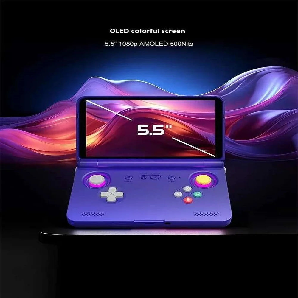 Retroid Pocket Flip2 Retro Handheld Game Console Android13 5.5 Inch AMOLED Touch Screen Video Player Wifi Bluetooth PSP PS2 Gift