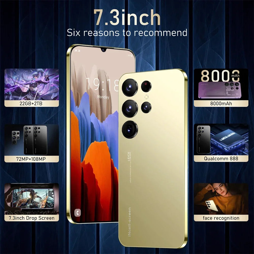 HOT 2025 new S26 Ultra original intelligent 4G 5G dual card dual standby Android 14 system global version 108MP 8000mAh battery