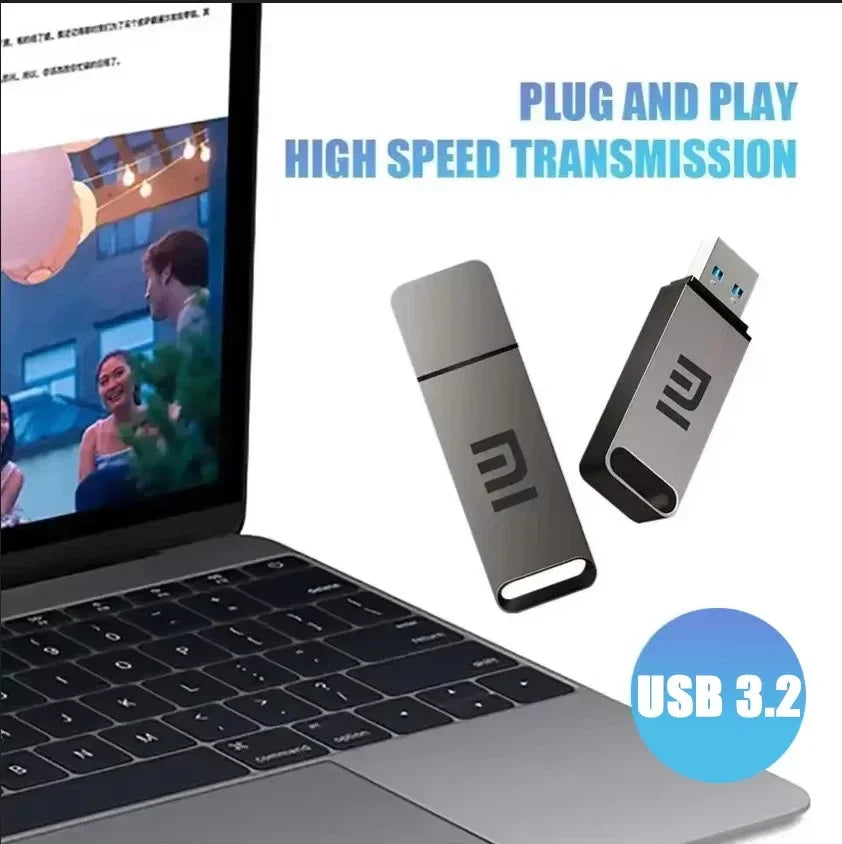 Xiaomi USB 3.2 16TB Flash Drive High Speed Transfer Metal Type C U Flash SSD Portable Mini Flash Drive Memory Waterproof U Drive