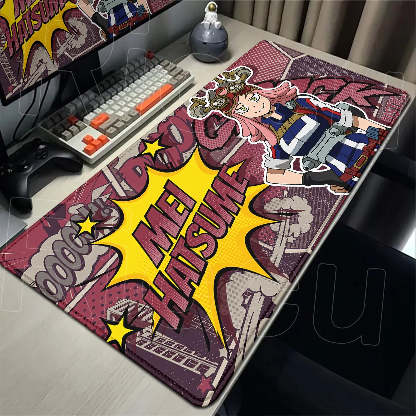 Japan Anime My Hero Academia Mousepad Bakugou Katsuki Large Lock Edge Keyboard Pad For Gamer Computer Desk Mats Anti-slip Rubber