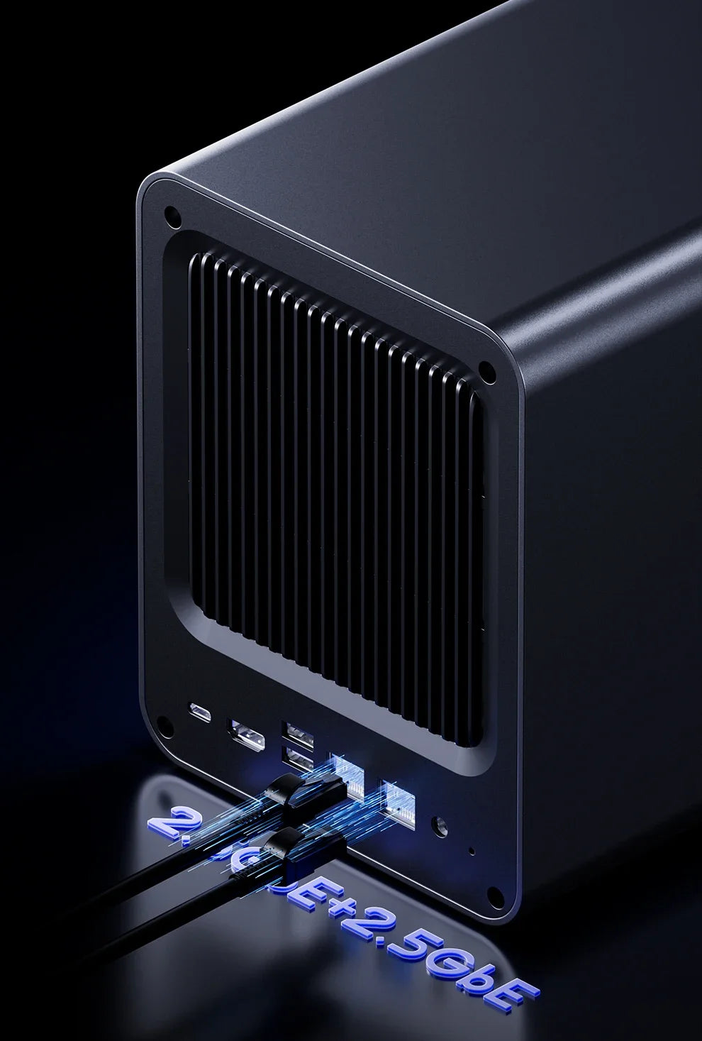 SZBOX WTR Pro NAS Mini PC with 4 Bay Twin Lake N150 DDR4 3200MHz Support 2.5/3.5" HDD*4 M.2 2280 NVMe Desktop NAS DIY Computer