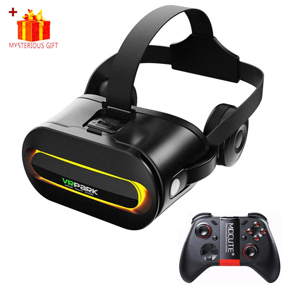 Smart Phone VR Glasses Virtual Reality Headset Bluetooth 3D Devices Headphones Helmet Goggles Lenses Smartphone Mobile Cell Viar