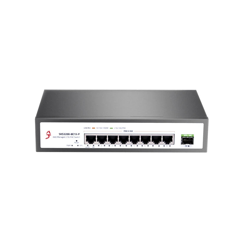 XikeStor 8 Ports 2.5G POE RJ45 1 Port 10G SFP+ L2 Managed POE Support VLAN/ Port Aggregation/ 802.3AF/AT Protocol